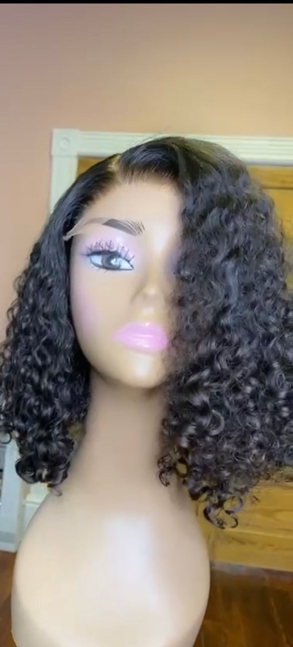 Jerry Curl Closure Wig